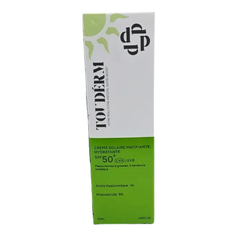Touderm Creme Solaire Matifiante Hydratante spf50+ Peaux Mixtes A Grasses 50ml