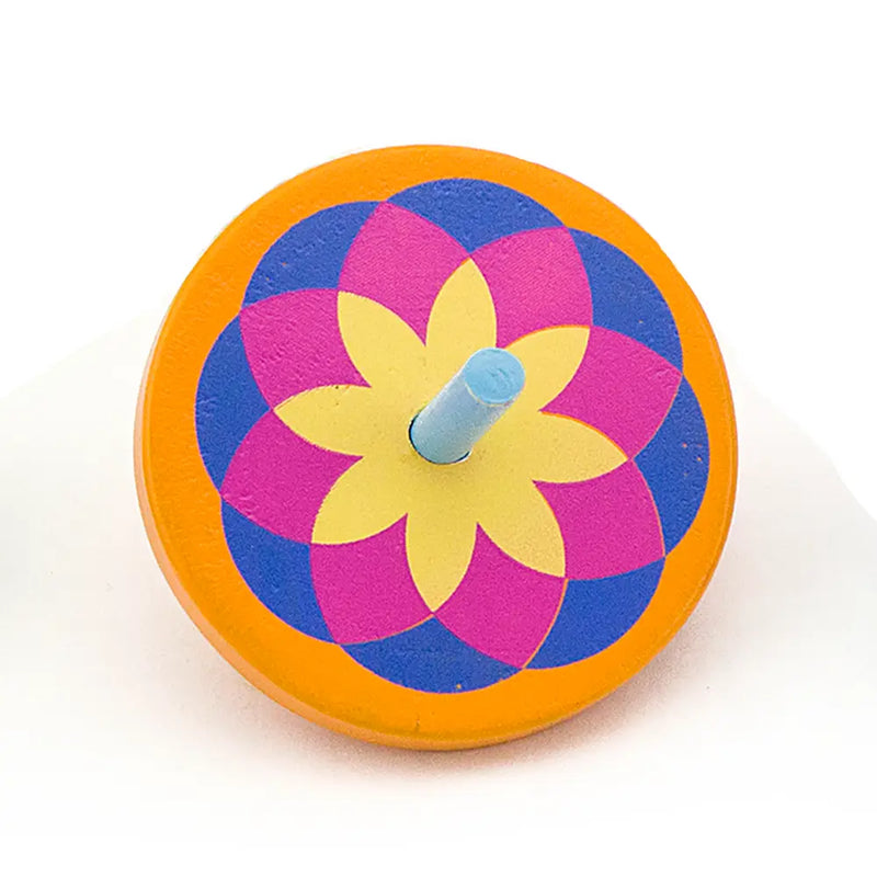 Viga Toys Toupie en Bois Orange - 3A+