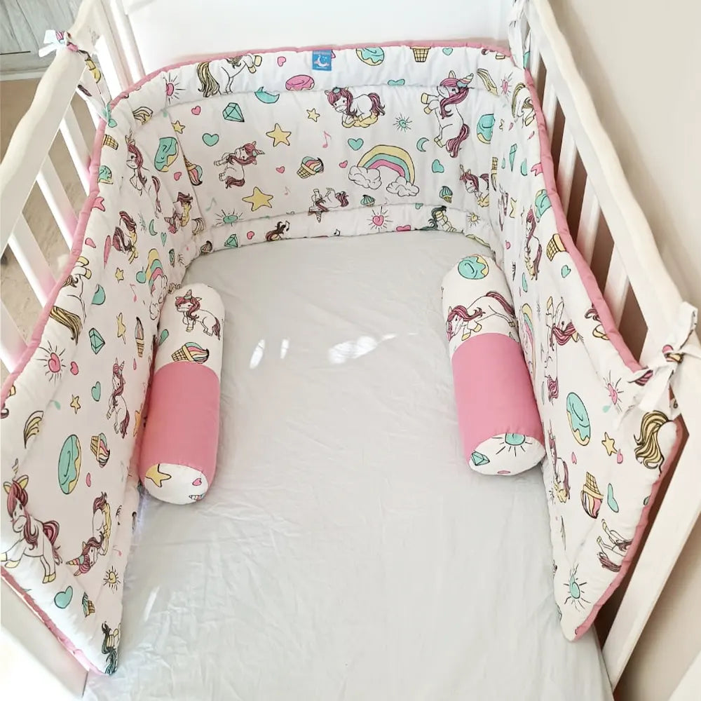 Unicorn crib bumper sale