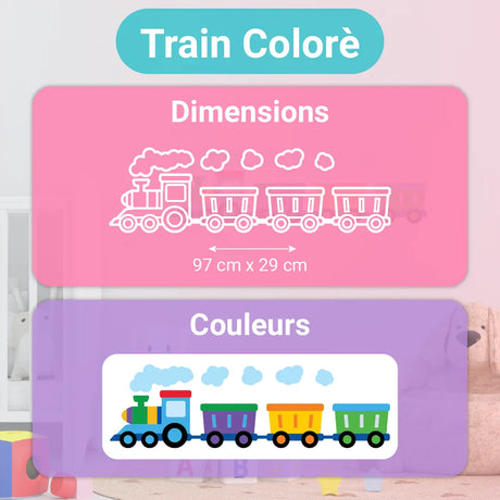 Pixelou Stickers Train Coloré