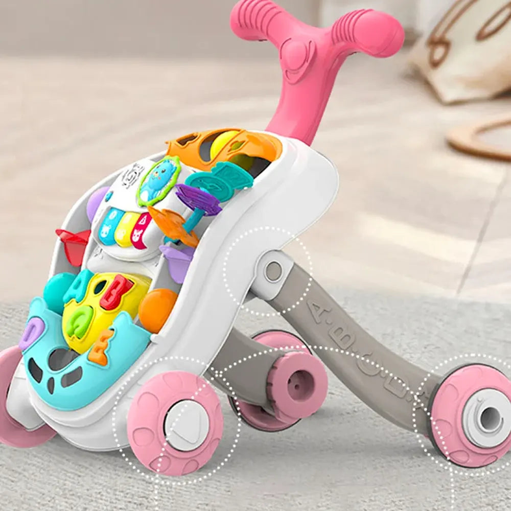 Andador musical con bola rodante Melody para niños para bebés de 6 meses o más - Rosa