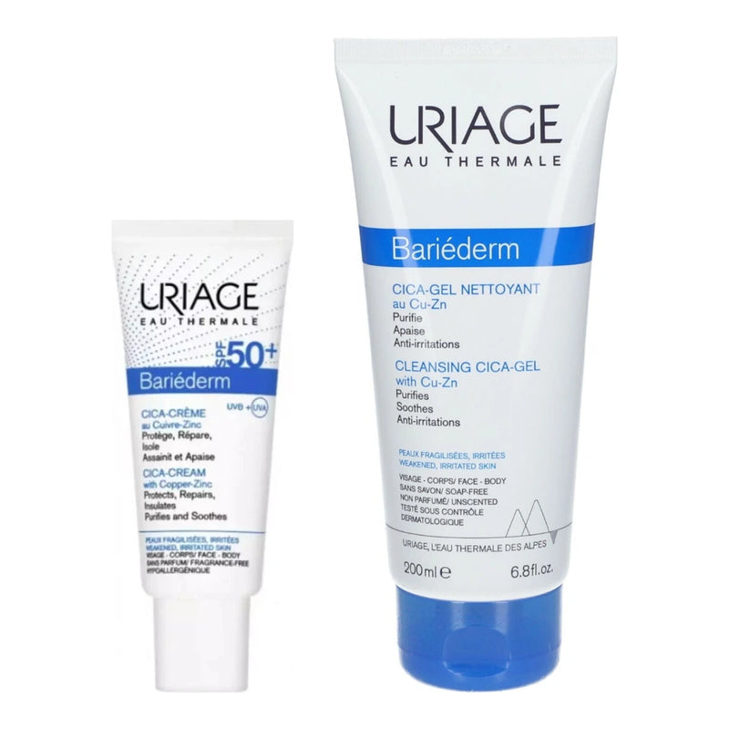Uriage Bariéderm-Cica Cream SPF50+ 40ml + Cica Gel 200ml Pack