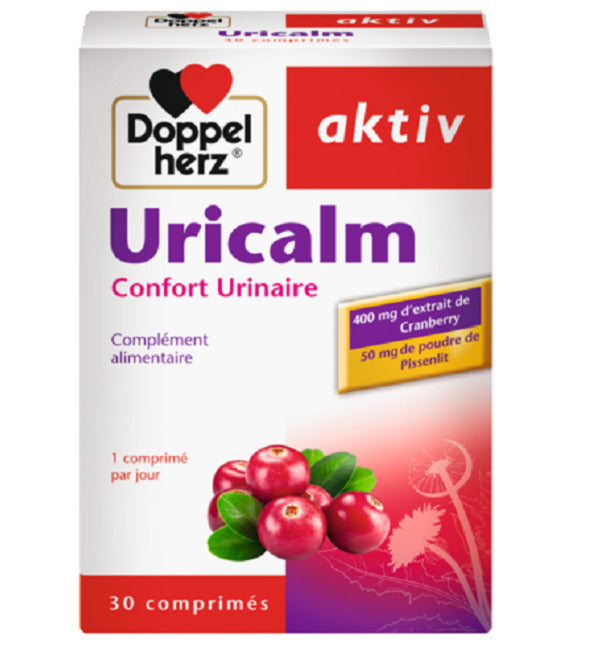 Doppelherz aktiv Uricalm 30 comprimés – boîte du complément alimentaire