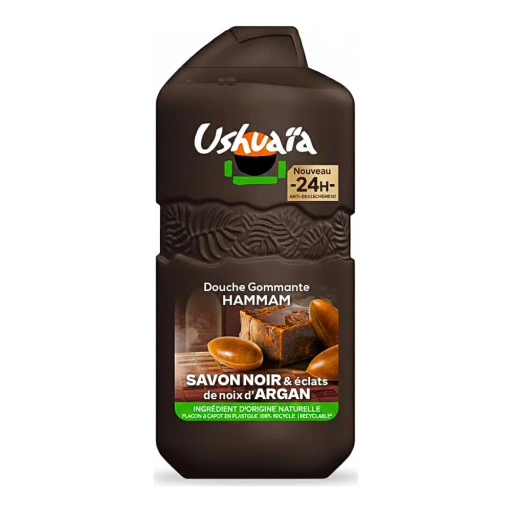 Ushuaïa Douche Gommante Hammam Savon Noir 280ml
