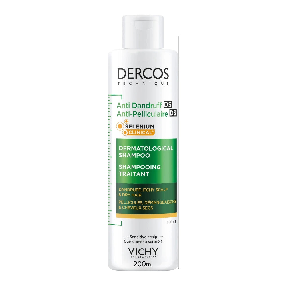 Vichy Dercos Shampooing Anti-Pelliculaire Cheveux Secs 200 ml - flacon