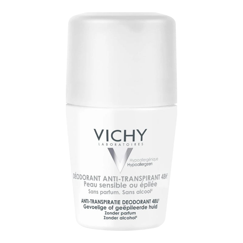 Vichy Dermo-Tolérance Déodorant Anti-Transpirant 48H Bille Peau Sensible ou Epilée | 50ml