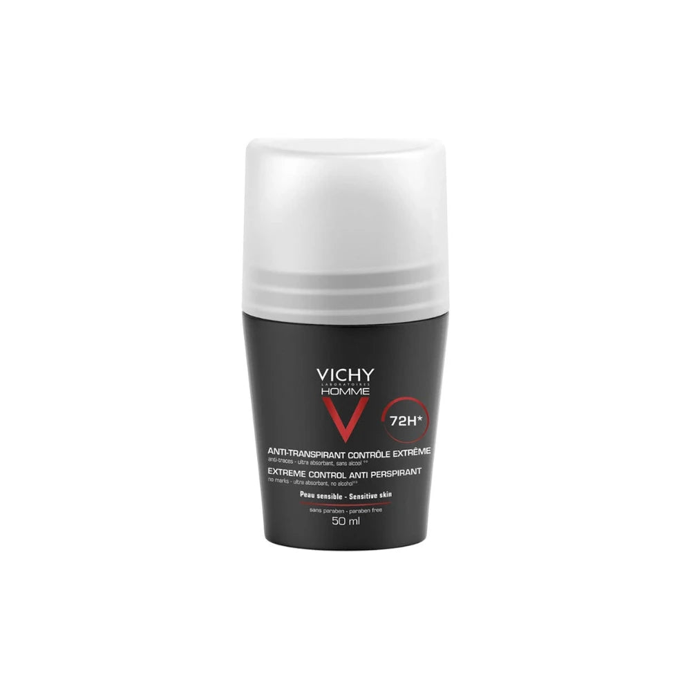 Vichy Homme Déodorant Bille Anti-Transpirant 72H Peau Sensible | 50ml