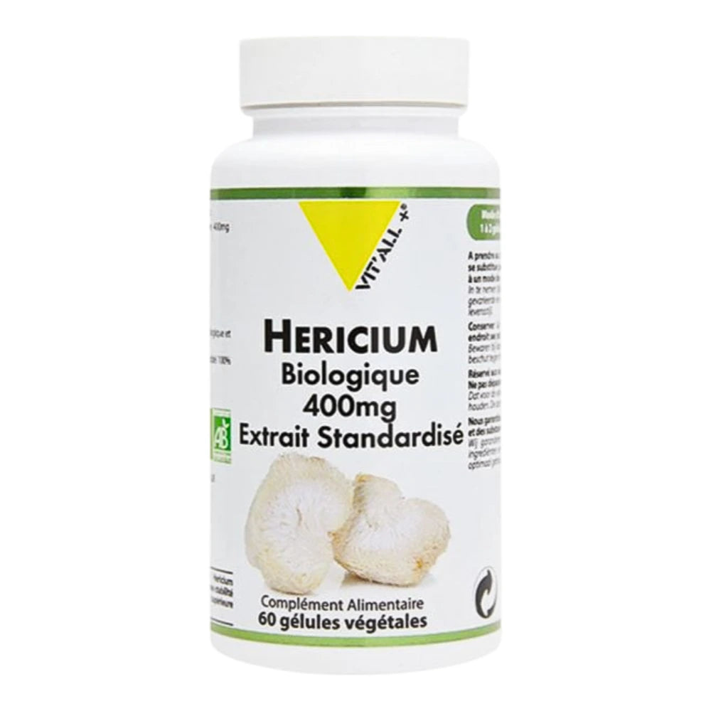 Vit'All+ Hericium bio 400 mg 60 gélules – boîte