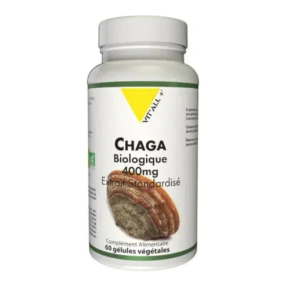 Vit'All+ Chaga Bio 400 mg – flacon de gélules