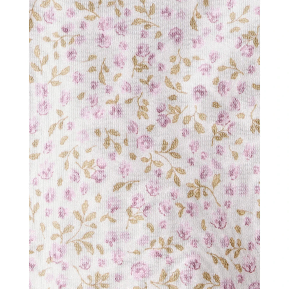 Lot de 2 Bodies à Manches Longues en Coton Bio Bébé Fille Little Planet - Fleurs Lilas