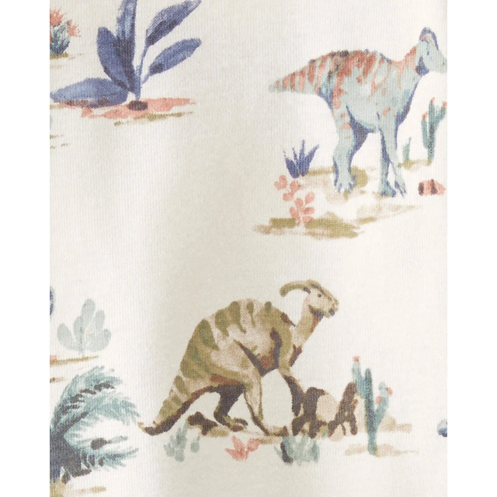 Pyjama 2 Pièces en Coton Bio Dinosaures Bébé Garçon Little Planet - Bleu