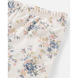 Pyjama 2 Pièces en Coton Bio Fleuri Fille Little Planet - Crème