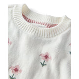 Ensemble 2 Pièces Pull & Pantalon en Tricot Coton Bio Bébé Fille Little Planet - Rose Fleuri
