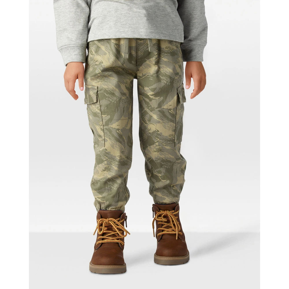 Pantalon Cargo en Coton Camouflage Garçon Carter's - Vert