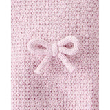 Ensemble 2 Pièces Pull en Tricot Coton Bio Nœuds Bébé Fille Little Planet - Rose