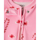 Grenouillère DreamPlush Sucres d'Orge Bébé Fille Carter's - Rose