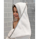 Cape De Bain XL Avec Anneau De Dentition Dry'n Play Doomoo - Blanc