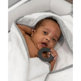 Cape De Bain XL Avec Anneau De Dentition Dry'n Play Doomoo - Blanc