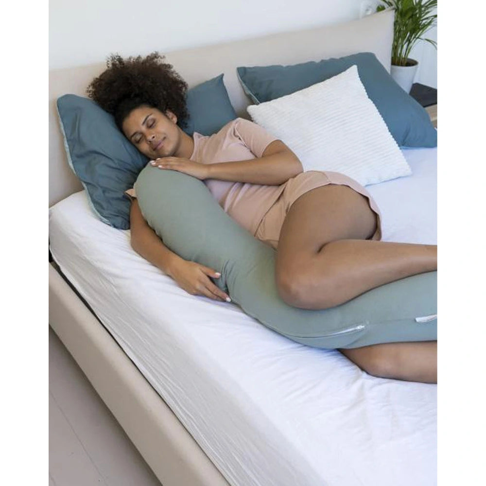 Coussin d'allaitement et maternité BUDDY Tetra Jersey Doomoo - Vert