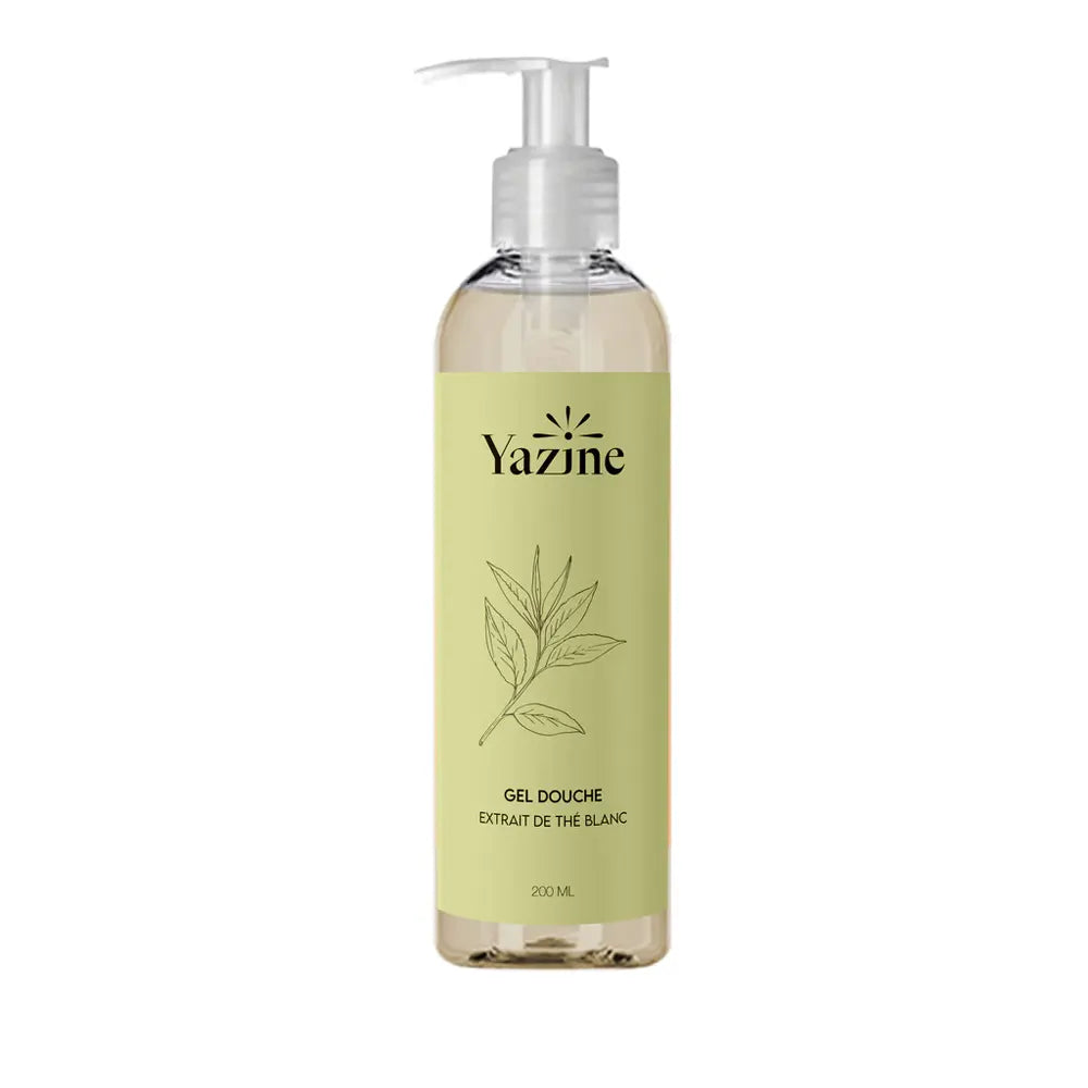 Yazine Gel Douche Extrait de Thé Blanc Concombre - 200ml