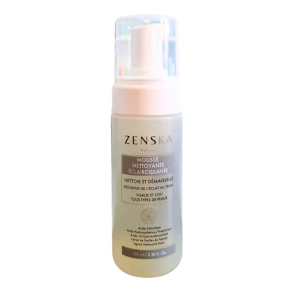 Zenska Mousse Nettoyante Éclaircissante 150 ml – flacon pompe