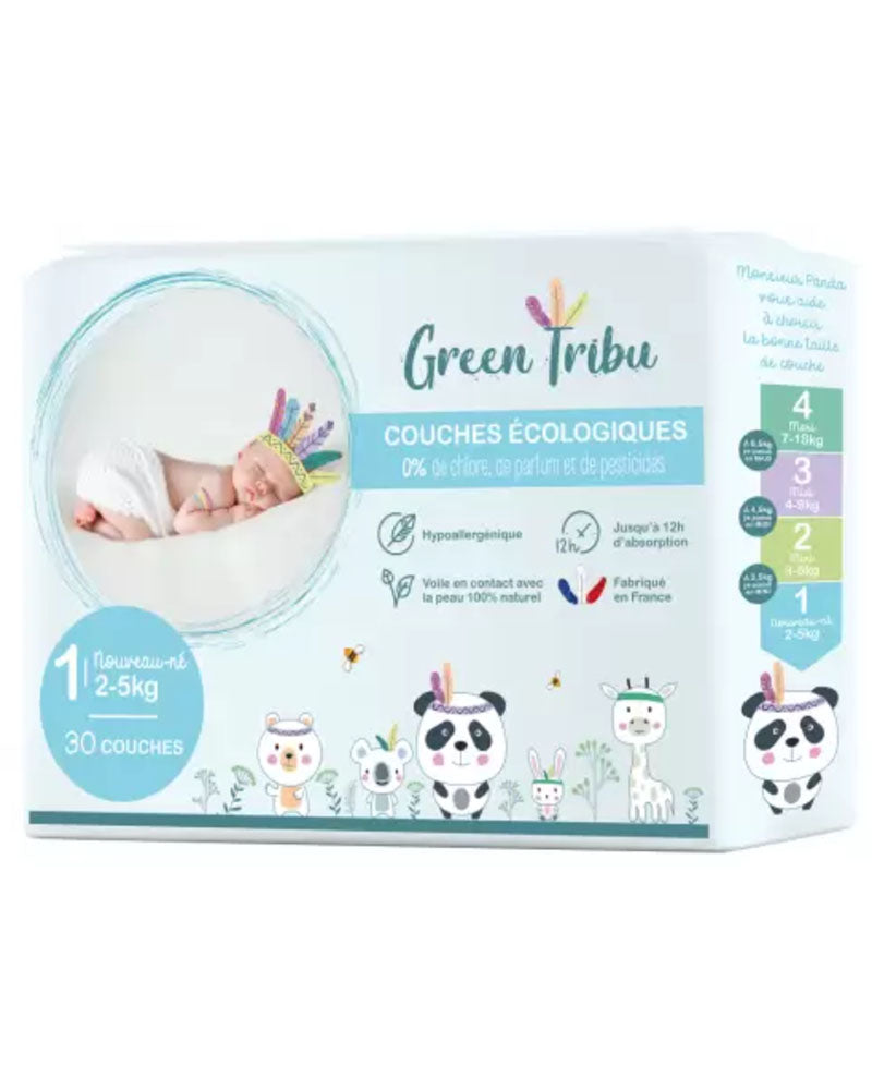 Green Tribu Ecological Diapers Size 1 / 2-5 kg Newborn