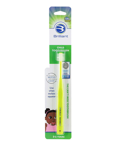 Brosse à dents Brilliant Vert citron 2-5ans