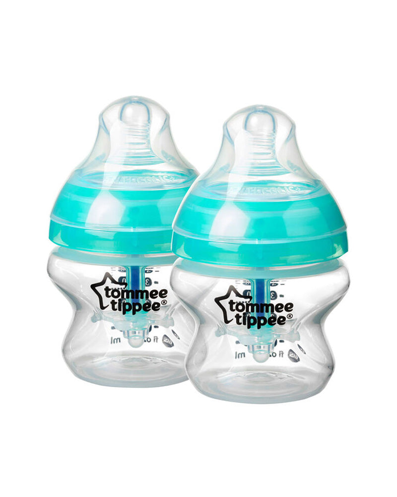 Lot of 2 Tommee Tippee Advanced Anti-Colic Bottles 0m+ - 150ml