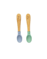 Lemon Bamboo Spoon Set - Green & Blue