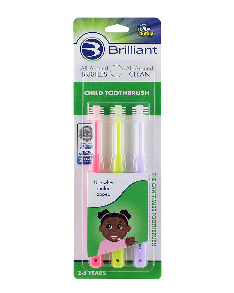 Pack 3 Brosses à dents Brilliant - Multi 2-5ans