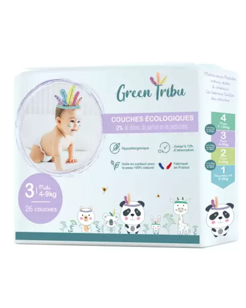 Green Tribu Ecological Diapers Size 3 / 4-9 kg Midi