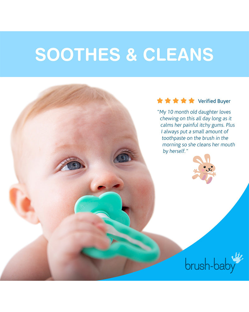 Première brosse avec anneau de dentition Baby-Brush 0-18 mois