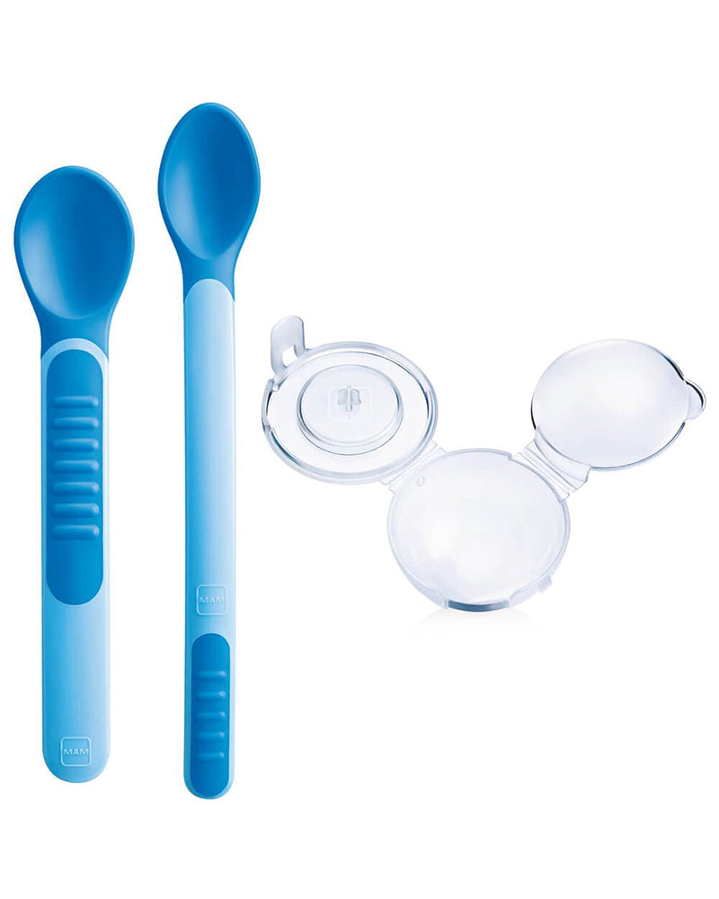 Spoon and Cover / MAM Learning Cutlery - Blue