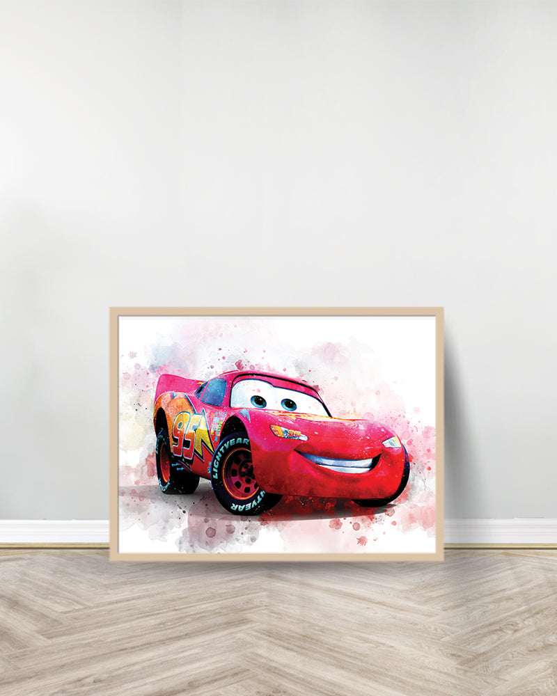Un Tableau décoratif - Lightning McQueen Disney Cars - Bois