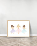 Un Tableau décoratif - Les Trois Ballerines - Bois