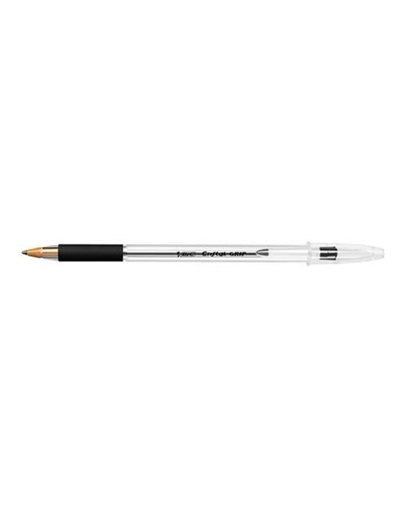 قلم حبر جاف بيك كريستال جري - أسود