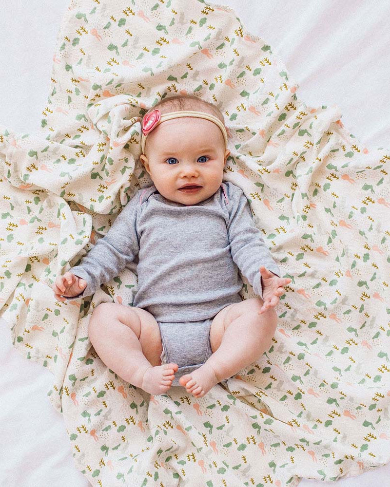 Tiny Twinkle Lot de 3 Couvertures à emmailloter Kaffle - Blush