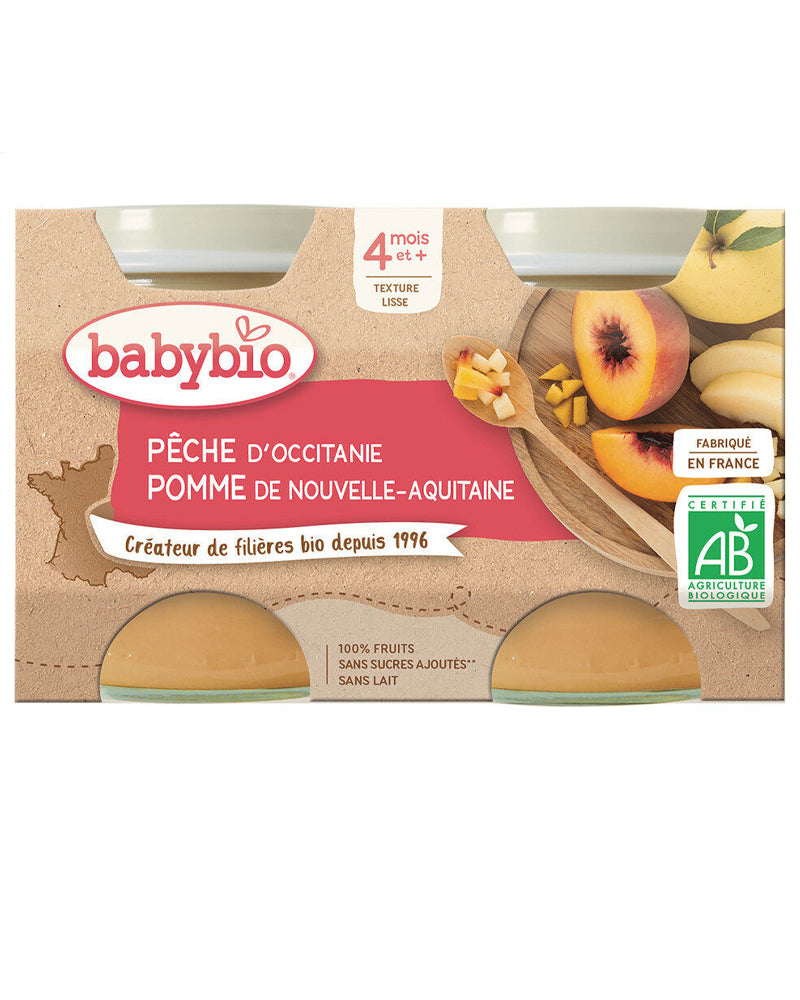 Babybio Petit Pot Pêche 2x130g