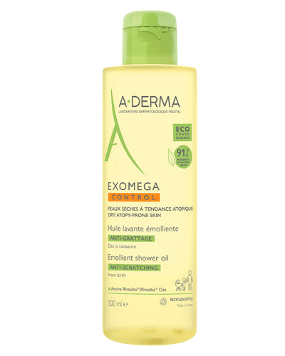 A-Derma Exomega Control Huile Lavante Émollient Anti-Grattage - 500ml