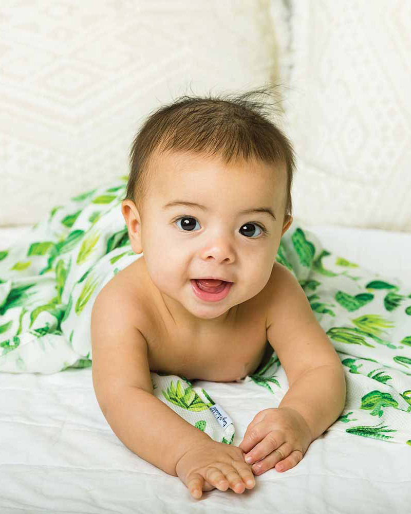 Tiny Twinkle Set of Kaffle Swaddle Blankets Cactus Wlidaty