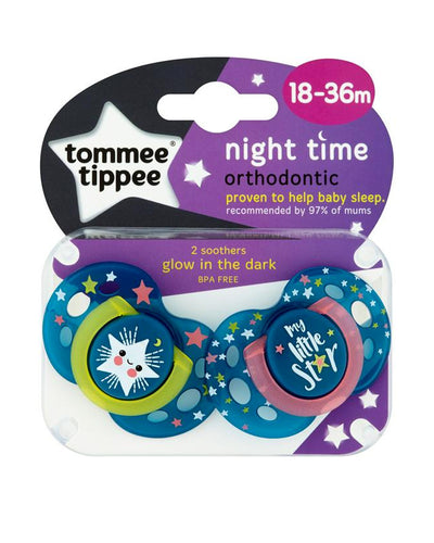 Sucette Tommee Tippee Night time Orthodontic - 18-36m