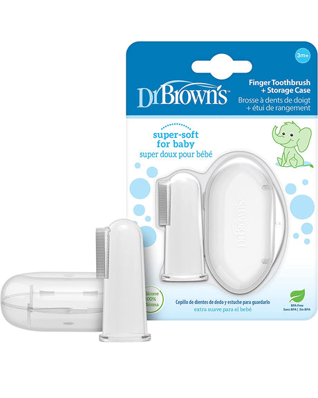 Dr. Brown's Brosse à dents en silicone avec étui 3M+