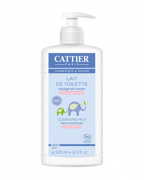 Lait de toilette bébé bio Cattier visage et corps - 500ml