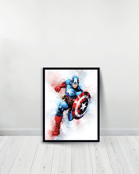 Ensemble de 6 Tableaux décoratifs - Avengers - Noir