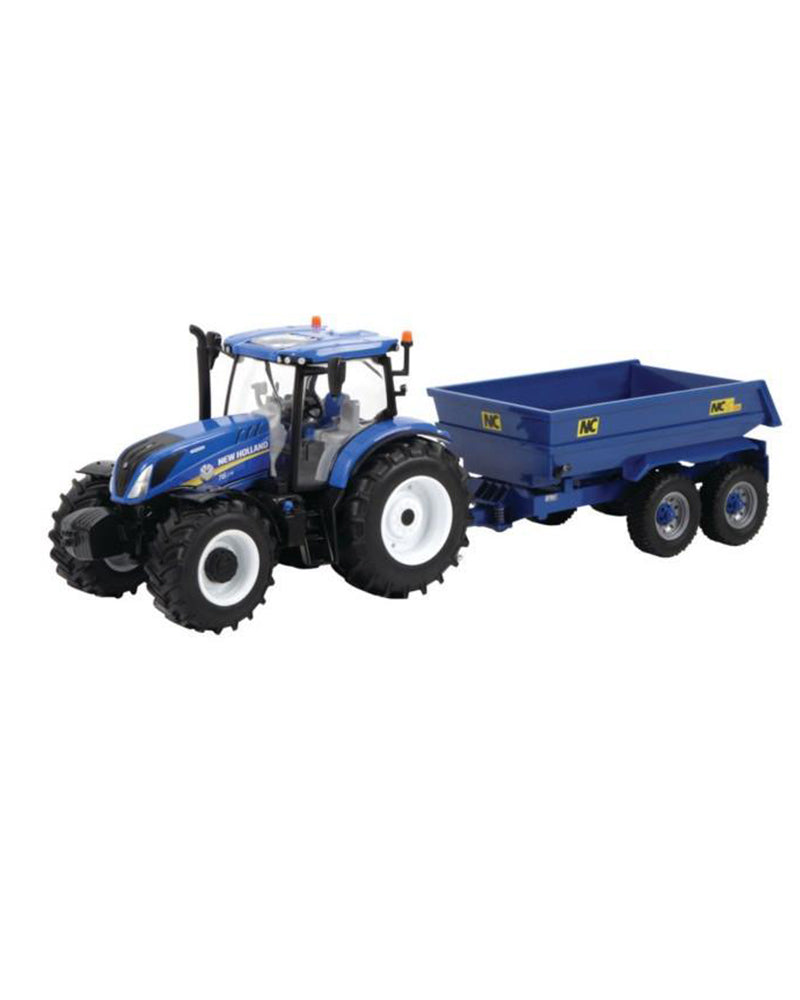 Britains New Holland T6 Tractor With NC Tilt Dumper Trailer