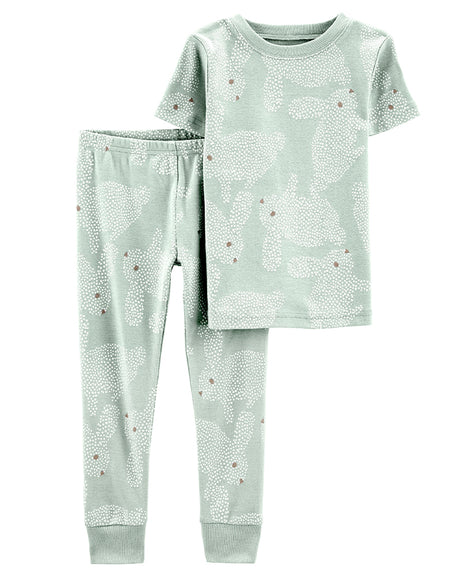 Pyjama 2 pièces en coton Carter's - Vert Lapin