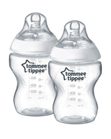 Lot of 2 Tommee Tippee Closer to Nature Bottles 0m+ - 260ml