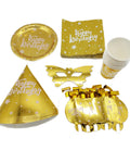 مجموعة حفلات أعياد الميلاد 60 قطعة - ذهبي