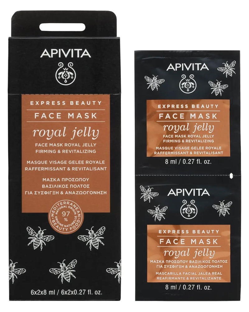 Apivita express beauty masque visage raisin 2x8ml - Royal Jelly