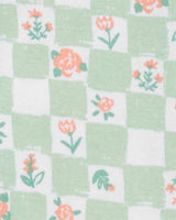 Grenouillère en Coton Carter's - Fleur Vert